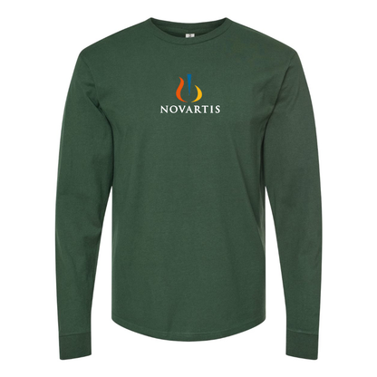 Men's  Novartis Logo  Cotton Long Sleeve T-Shirt