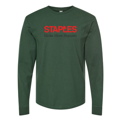 Men's Staples Logo  Cotton Long Sleeve T-Shirt