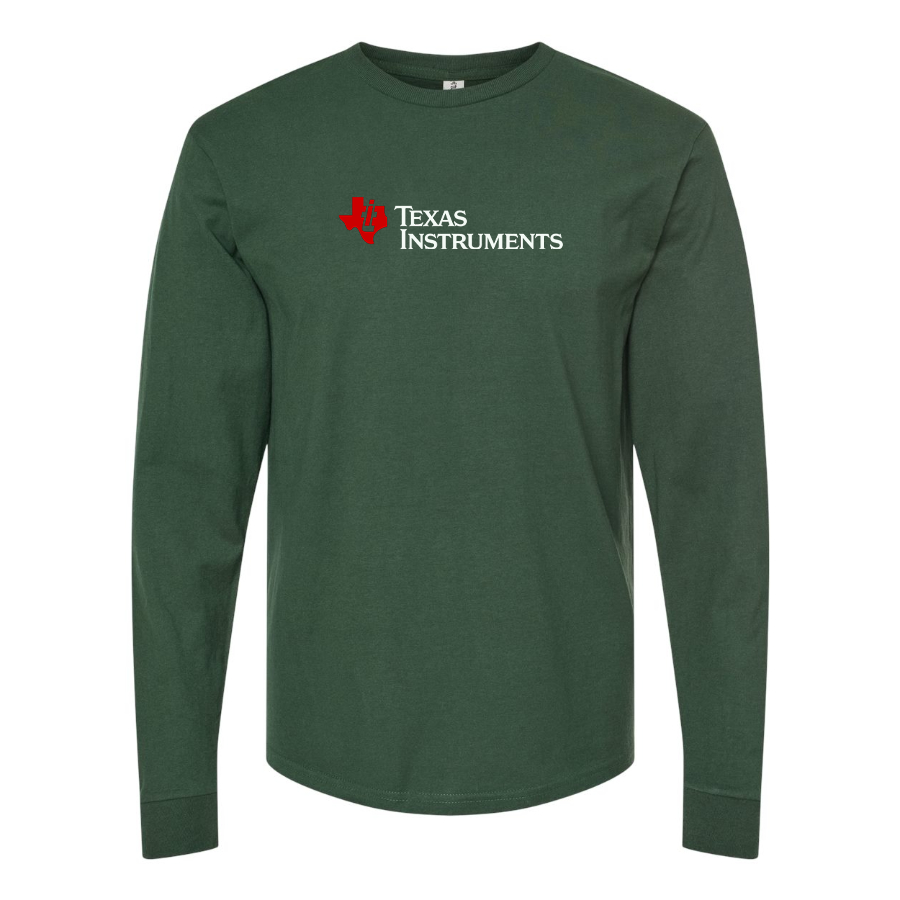 Men's  Texas Instruments Logo  Cotton Long Sleeve T-Shirt