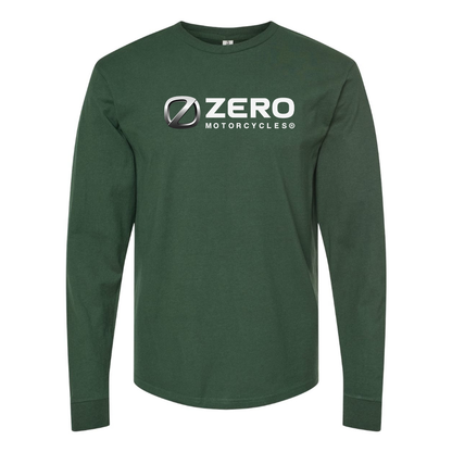 Men's Zero Motorcycles Logo Cotton Long Sleeve T-Shirt