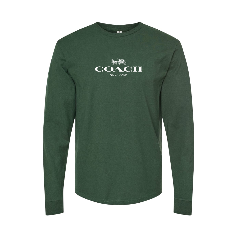 Men's Coach Logo Long Sleeve T-Shirt