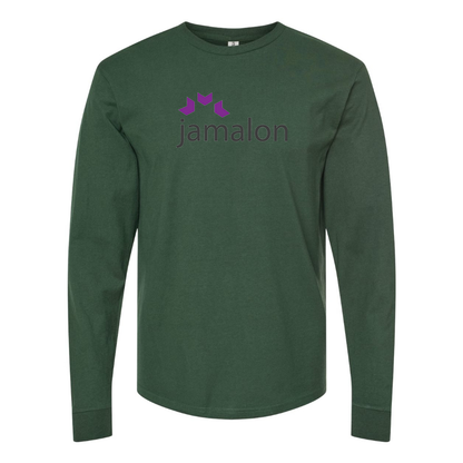 Men's Jamalon Logo Cotton Long Sleeve T-Shirt