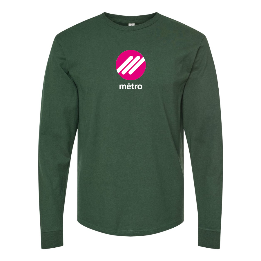 Men's Lausanne Métro Logo  Cotton Long Sleeve T-Shirt