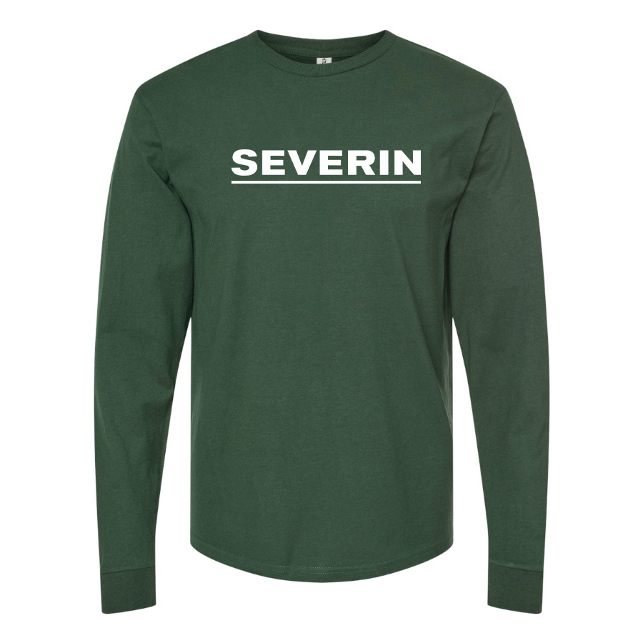 Men's Severin Logo  Cotton Long Sleeve T-Shirt