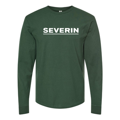 Men's Severin Logo  Cotton Long Sleeve T-Shirt