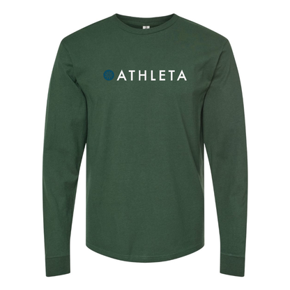 Men's Athleta Logo Cotton Long Sleeve T-Shirt
