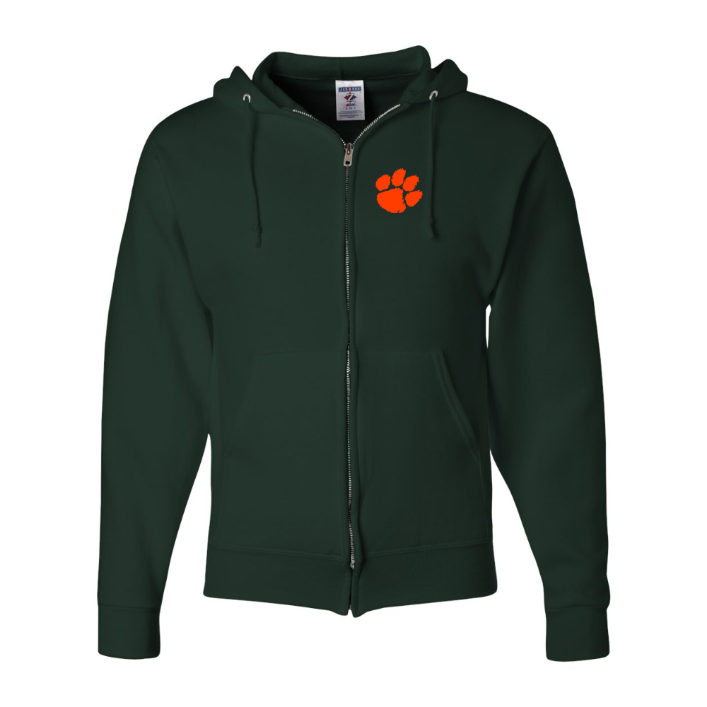 Men's Clemson Tigers JERZEES NuBlend Full-Zip Hooded Sweatshirt