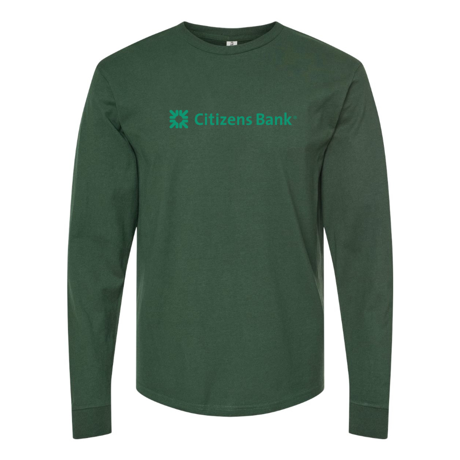 Men's Citizens Bank Logo Cotton Long Sleeve T-Shirt