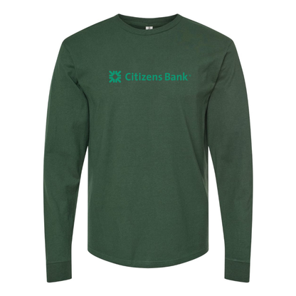 Men's Citizens Bank Logo Cotton Long Sleeve T-Shirt