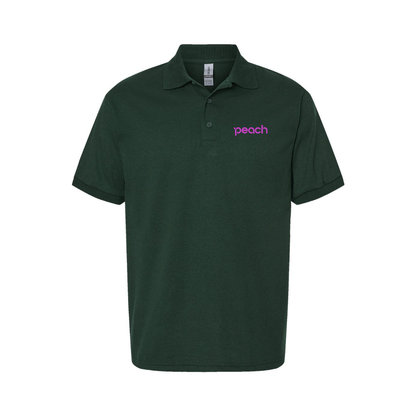 Men's Peach Aviation Logo Dry Blend Polo
