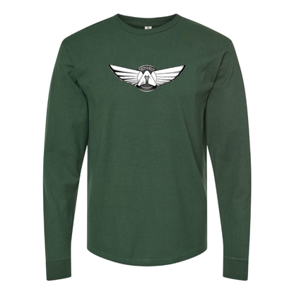 Men's Yuanhang Logo  Cotton Long Sleeve T-Shirt