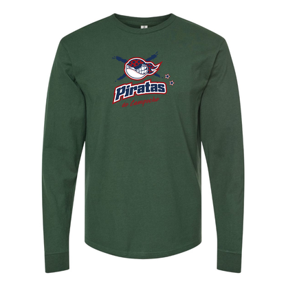Men's Campeche Piratas Logo Cotton Long Sleeve T-Shirt