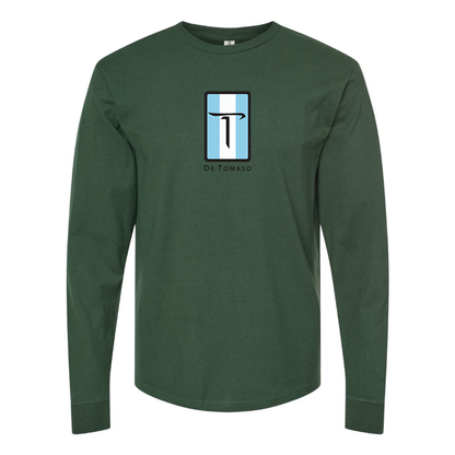 Men's De Tomaso Logo Cotton Long Sleeve T-Shirt