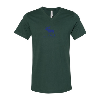 Abercrombie & Fitch Moose Logo BELLA  CANVAS - Jersey V-Neck T-Shirt