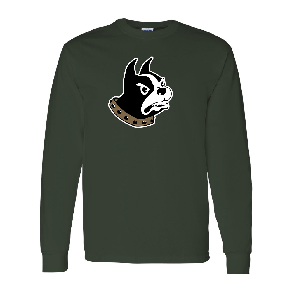Men's Woffrd Terriers  Gildan Heavy Cotton Long Sleeve T-Shirt