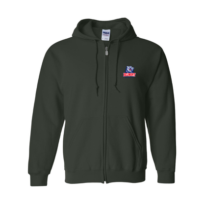 Men's  Belmont Bruins   Gildan  Heavy Blend Full Zip Hooded Sweatshirt