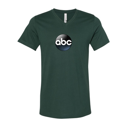 Abc Logo BELLA  CANVAS - Jersey V-Neck T-Shirt