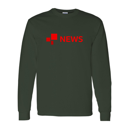 Men's BBC News Gildan Heavy Cotton Long Sleeve T-Shirt