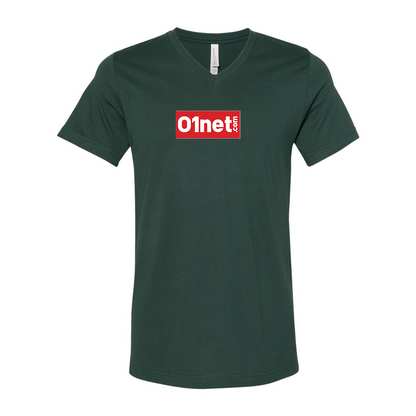 01net Logo BELLA  CANVAS - Jersey V-Neck T-Shirt