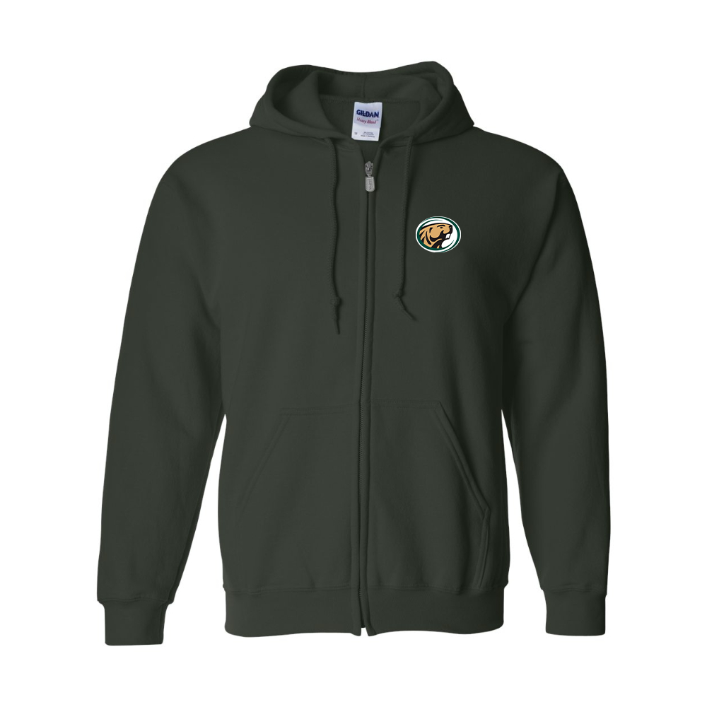Men's  Bemidji State Beavers Gildan  Heavy Blend Full Zip Hooded Sweatshirt