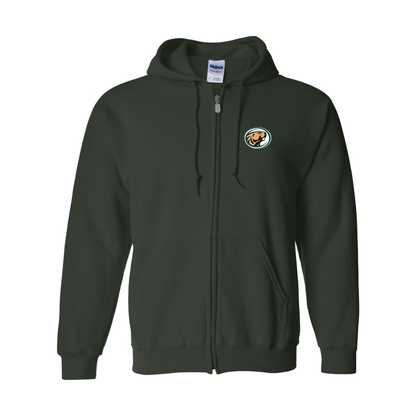 Men's  Bemidji State Beavers Gildan  Heavy Blend Full Zip Hooded Sweatshirt