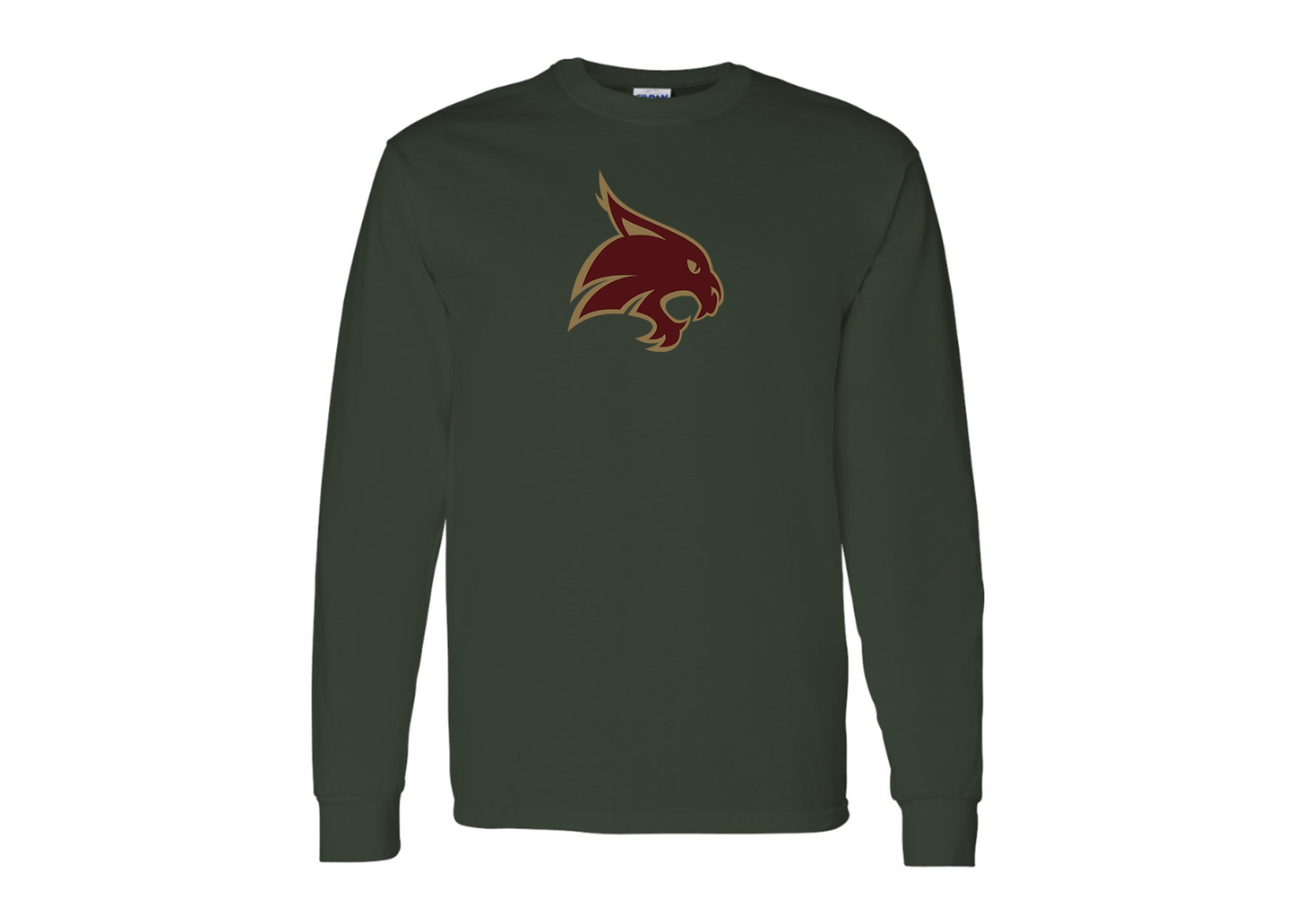 Men's Texas State Bobcats Gildan Heavy Cotton Long Sleeve T-Shirt