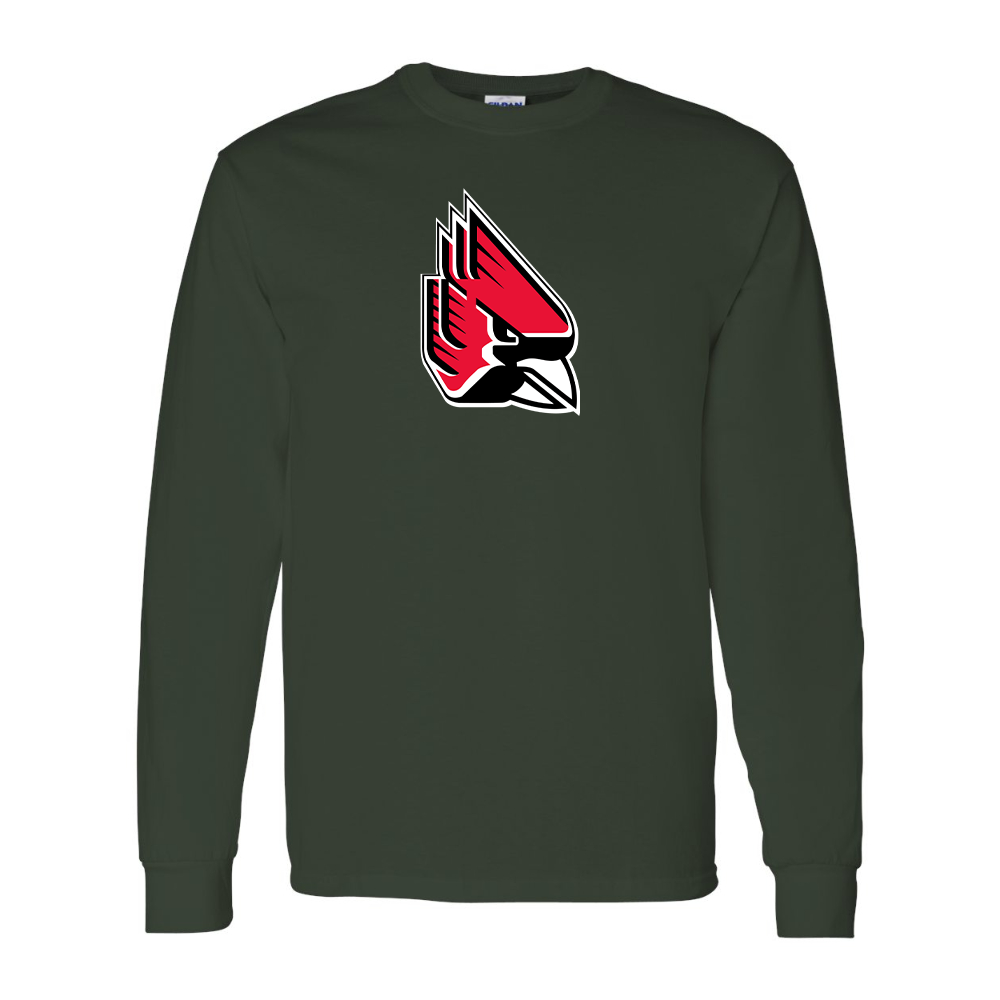Men's   Ball State Cardinals Gildan Heavy Cotton Long Sleeve T-Shirt