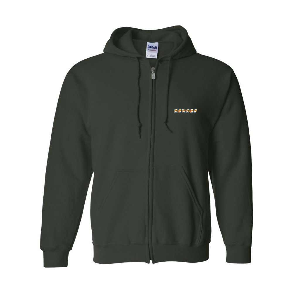 Men's Kansas Gildan  Heavy Blend Full Zip Hooded Sweatshirt