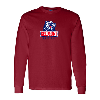 Men's Belmont Bruins  Gildan Heavy Cotton Long Sleeve T-Shirt