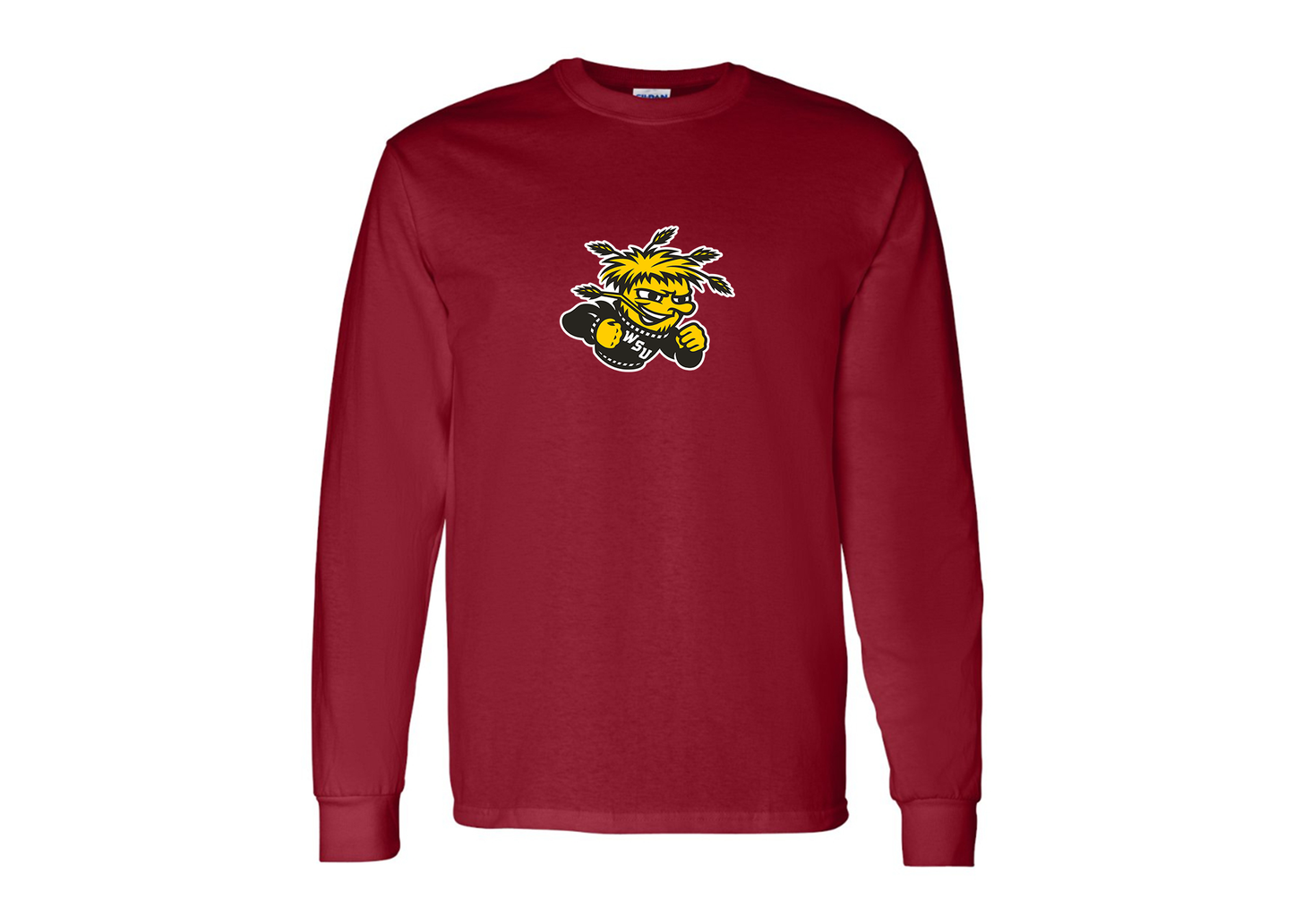 Men's Wichita State Shockers Gildan Heavy Cotton Long Sleeve T-Shirt