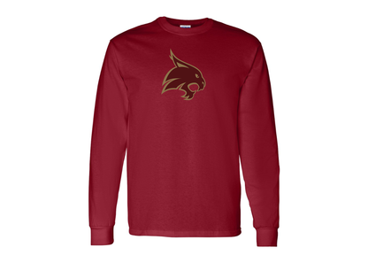 Men's Texas State Bobcats Gildan Heavy Cotton Long Sleeve T-Shirt