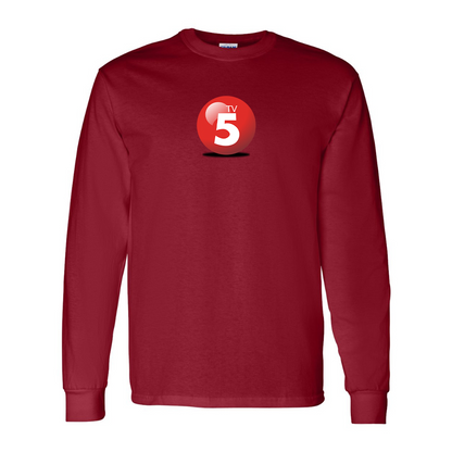 Men's ABC TV5 Logo Gildan Heavy Cotton Long Sleeve T-Shirt