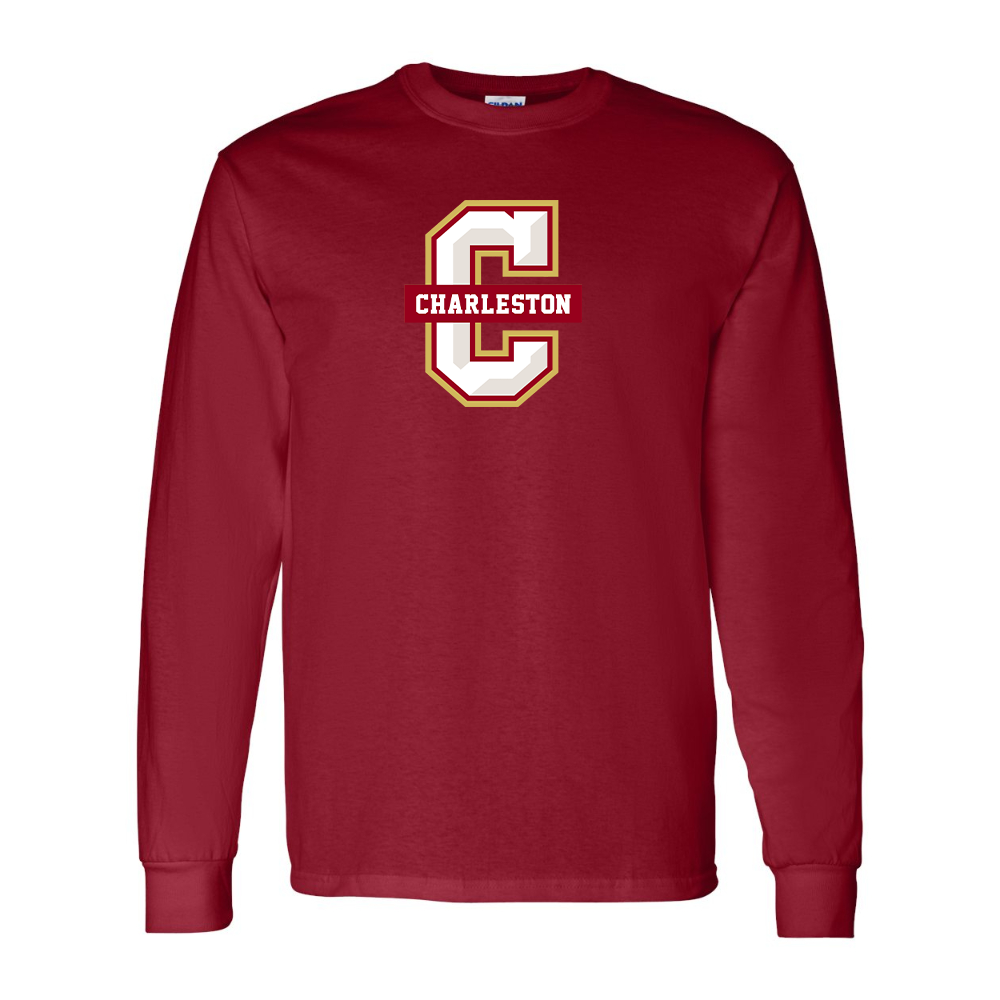Men's  Charleston Cougars Gildan Heavy Cotton Long Sleeve T-Shirt