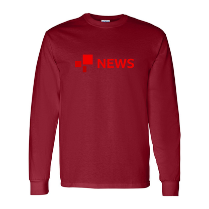 Men's BBC News Gildan Heavy Cotton Long Sleeve T-Shirt