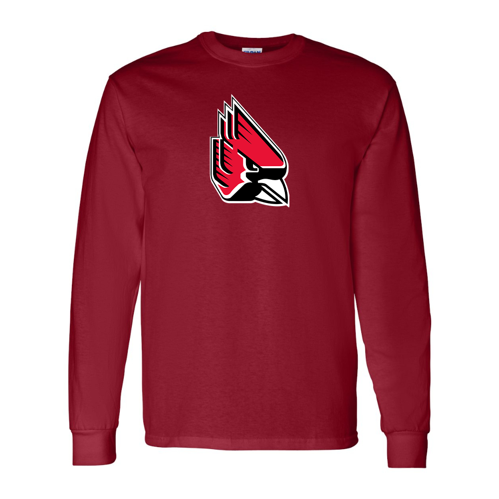 Men's   Ball State Cardinals Gildan Heavy Cotton Long Sleeve T-Shirt