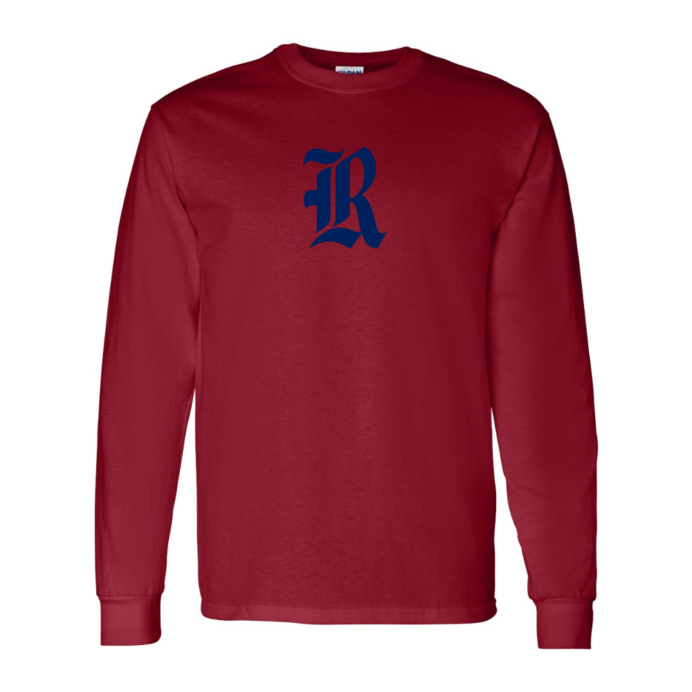 Men's Rice Owls Logo Gildan Heavy Cotton Long Sleeve T-Shirt