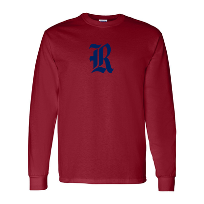 Men's Rice Owls Logo Gildan Heavy Cotton Long Sleeve T-Shirt