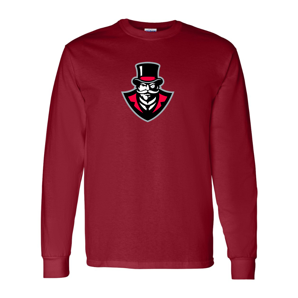 Men's  Austin Peay Governors  Gildan Heavy Cotton Long Sleeve T-Shirt