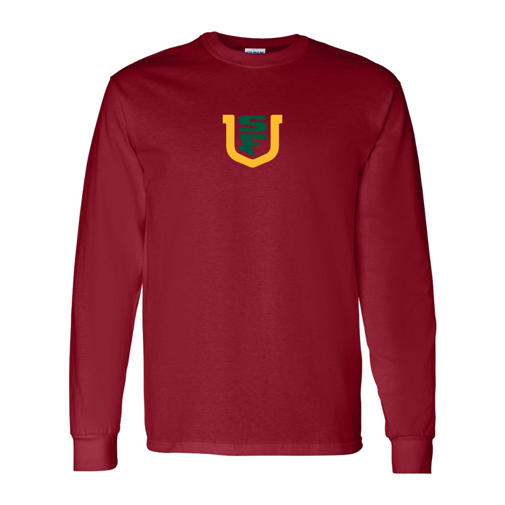 Men's San Francisco Dons Logo Gildan Heavy Cotton Long Sleeve T-Shirt