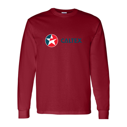 Men's  Caltex Gas Station  Gildan Heavy Cotton Long Sleeve T-Shirt