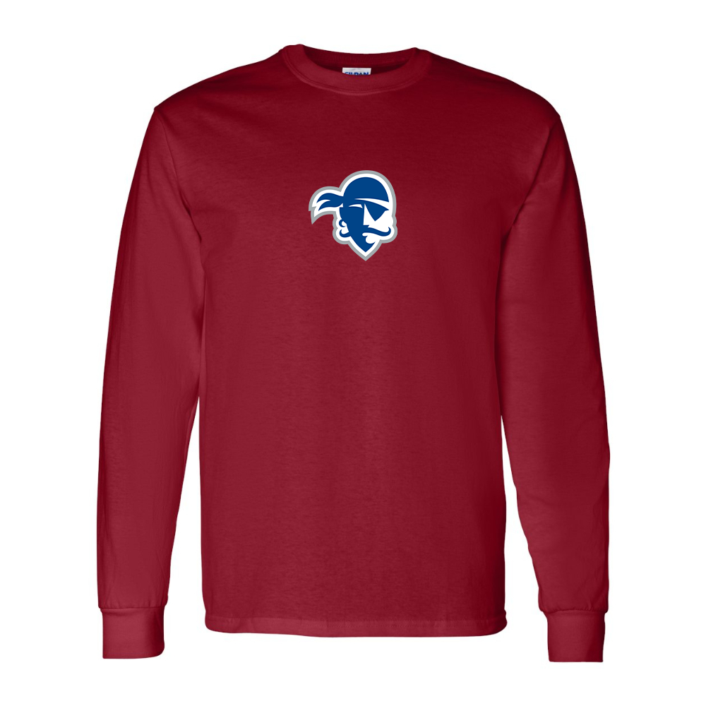 Men's Seton Hall Pirates Logo Gildan Heavy Cotton Long Sleeve T-Shirt