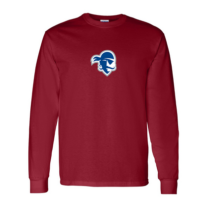 Men's Seton Hall Pirates Logo Gildan Heavy Cotton Long Sleeve T-Shirt