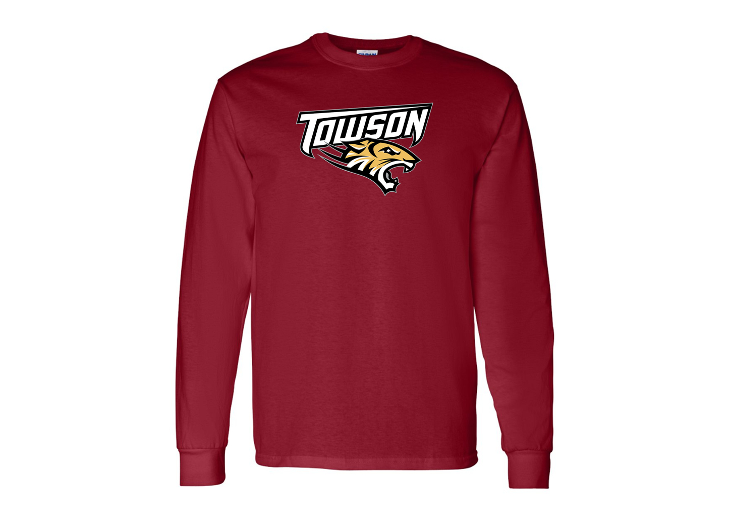 Men's Towson Tigers Gildan Heavy Cotton Long Sleeve T-Shirt
