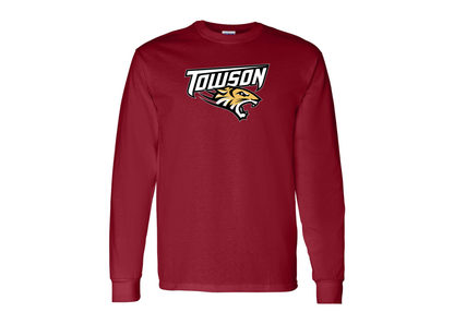 Men's Towson Tigers Gildan Heavy Cotton Long Sleeve T-Shirt