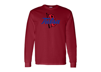 Men's Tulsa Golden Hurricane Gildan Heavy Cotton Long Sleeve T-Shirt