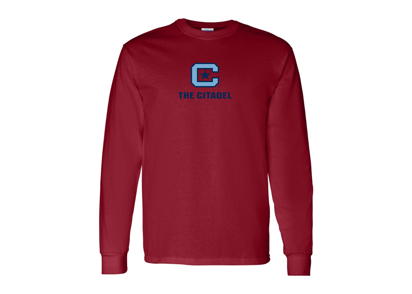 Men's The Citadel Bulldogs Gildan Heavy Cotton Long Sleeve T-Shirt