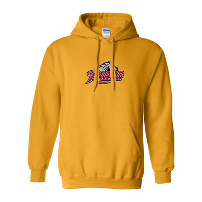 Men's Rider Broncs Logo Gildan  Heavy Blend Hooded Sweatshirt