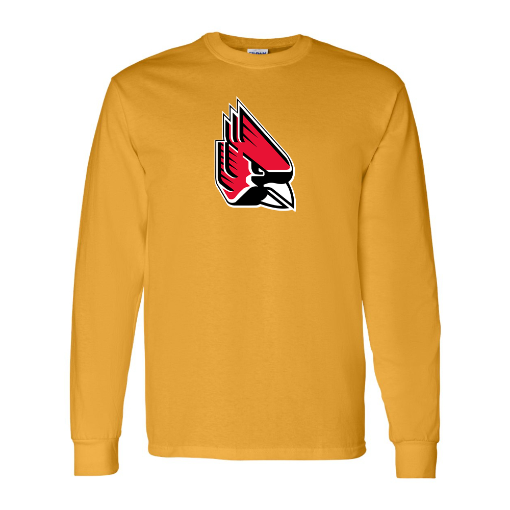 Men's   Ball State Cardinals Gildan Heavy Cotton Long Sleeve T-Shirt