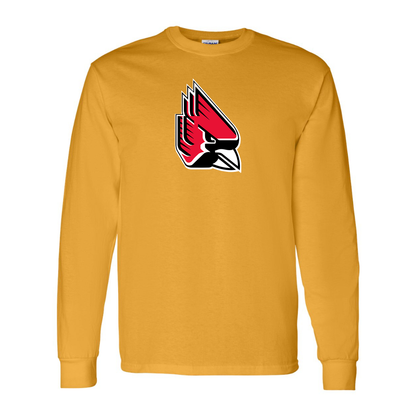 Men's   Ball State Cardinals Gildan Heavy Cotton Long Sleeve T-Shirt
