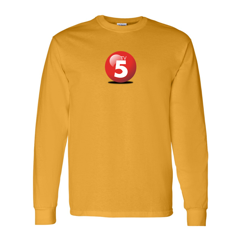 Men's ABC TV5 Logo Gildan Heavy Cotton Long Sleeve T-Shirt